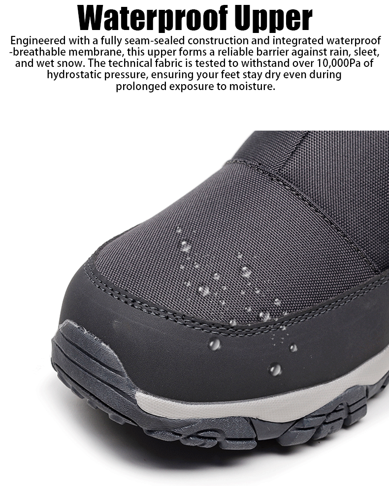 Waterproof winter work safety shoes with orthopedic insoles offer maximum protection from the cold, a durable, non-slip sole, and all-day comfort.